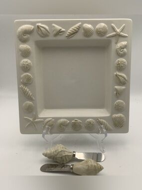 Lady Jayne Ltd. Seashell Embellished Square Serveware Set